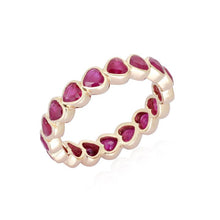 Load image into Gallery viewer, Gemstone Heart Eternity Band
