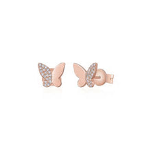 Load image into Gallery viewer, Half Pave Butterfly Studs

