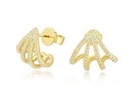 Diamond Triple J Earrings