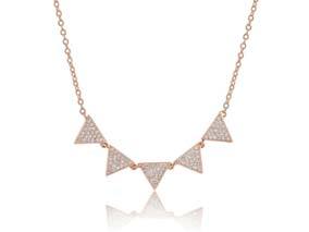 Repeating Triangle Pave Diamond Necklace