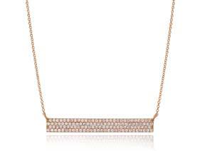 Four Row Diamond Bar Necklace