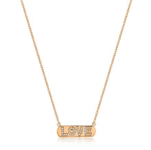 Load image into Gallery viewer, Gold Bar LOVE Necklace
