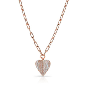 Heart Charm on Link Chain Necklace