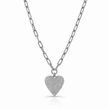 Load image into Gallery viewer, Heart Charm on Link Chain Necklace
