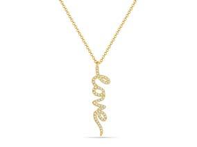 Vertical Script Love Necklace Suzy B Jewelry