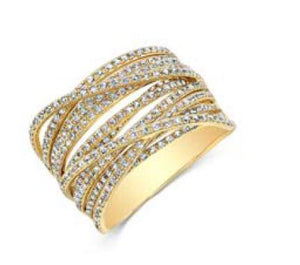 Multi Layer Pave Diamond Ring