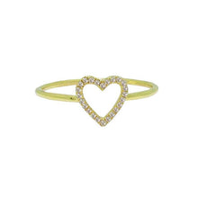 Load image into Gallery viewer, Open Heart Pave Ring
