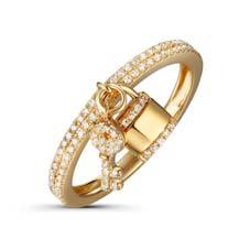 Double Pave Band with Lock & Key