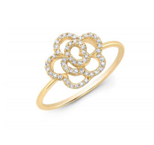 Open Diamond Rose Ring