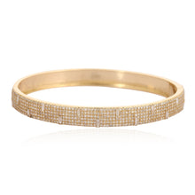 Load image into Gallery viewer, Large Pave Diamond Bangle With Baguette Stations
