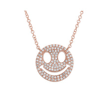 Load image into Gallery viewer, Pave Diamond Smiley Necklace
