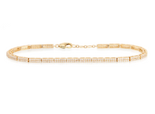 Load image into Gallery viewer, Pave Diamond Stations Tennis Bracelet

