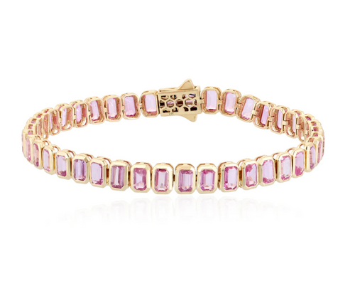 SUSBAG Bracelet de Tennis Mince de Luxe pour Femme, plaqué Or Blanc et  plaqué Or Rose avec 7 Styles de zircons Scintillants au C102