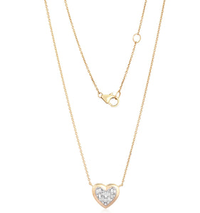 Baguette Heart Diamond Necklace